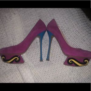 Nicholas Kirkwood suede platform heels